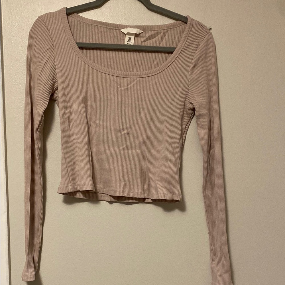H&M Beige Long Sleeve Tee